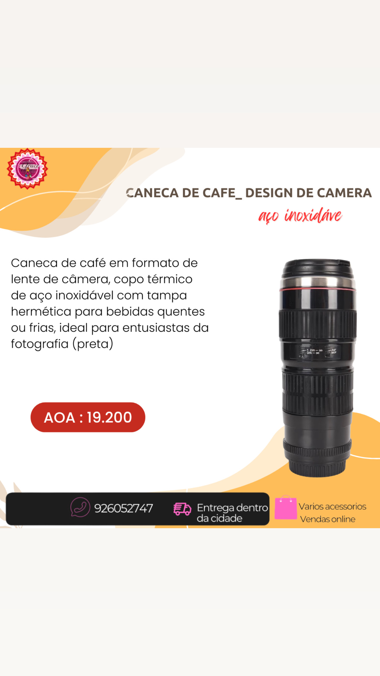 Caneca de Café Design Câmera