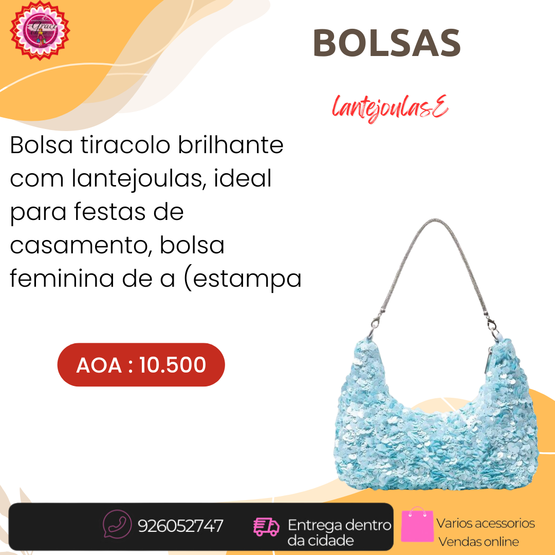 Bolsa Tiracolo com Lantejoulas